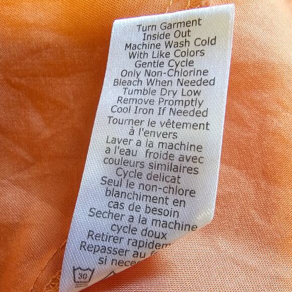 NEW David Meister Peach Orange Pastel High Low Halter Dress Size M 3374 - Picture 9 of 12